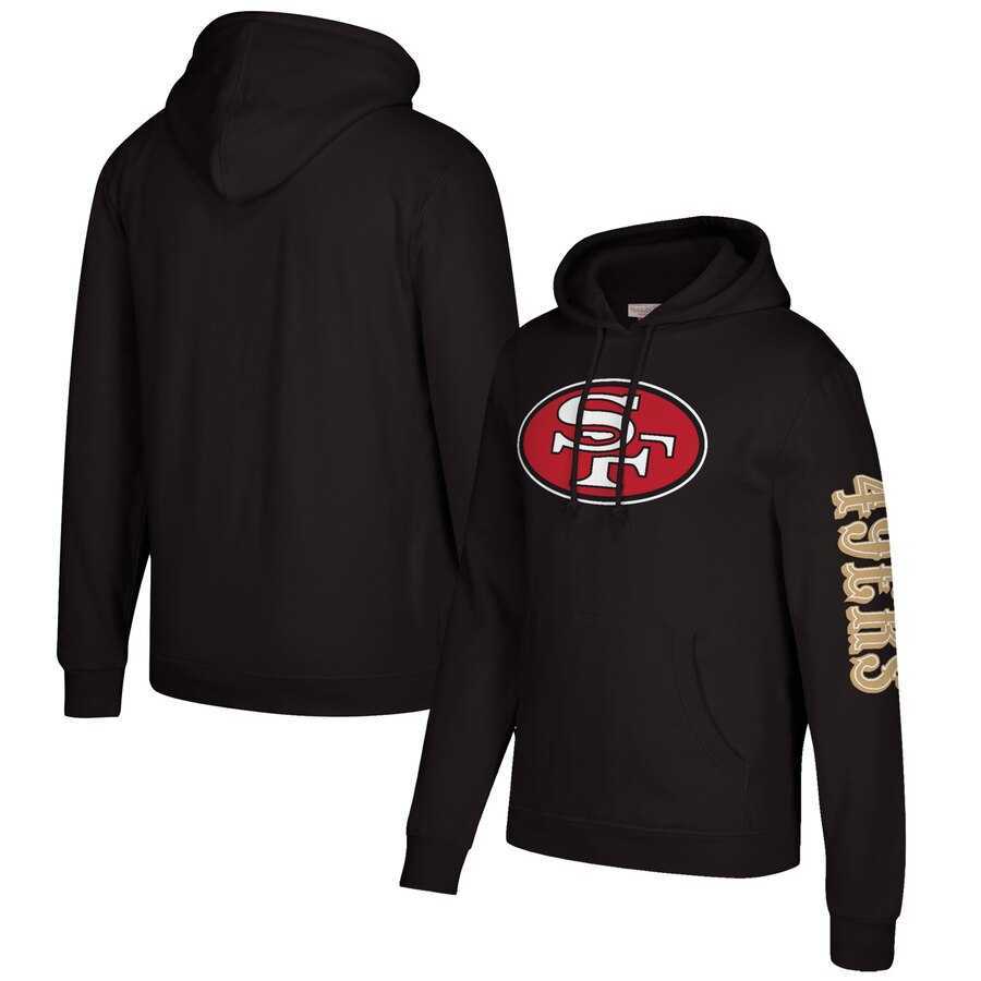 San Francisco 49ers Mitchell & Ness Classic Team Pullover Hoodie Black,We sell and wholesale San Francisco 49ers Mitchell & Ness Classic Team Pullover Hoodie Black on line form chian!